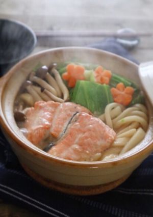 熱々！ちゃんちゃん焼き風鍋焼きうどん！-レシピのメイン写真