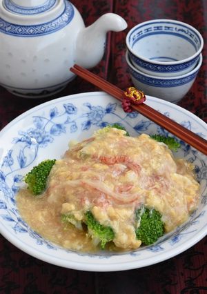 ブロッコリーの中華風かに玉あん-レシピのメイン写真