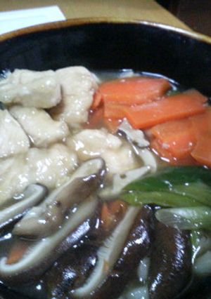 鶏ささみのくず煮風うどん-レシピのメイン写真