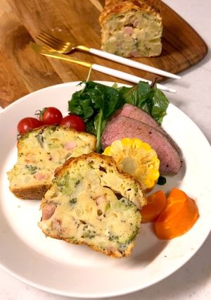 簡単ヘルシー！基本の豆腐ケークサレ♡-レシピのメイン写真