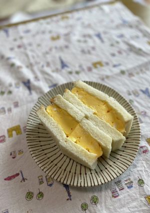 レンジで！とろける♡厚焼き玉子サンド-レシピのメイン写真