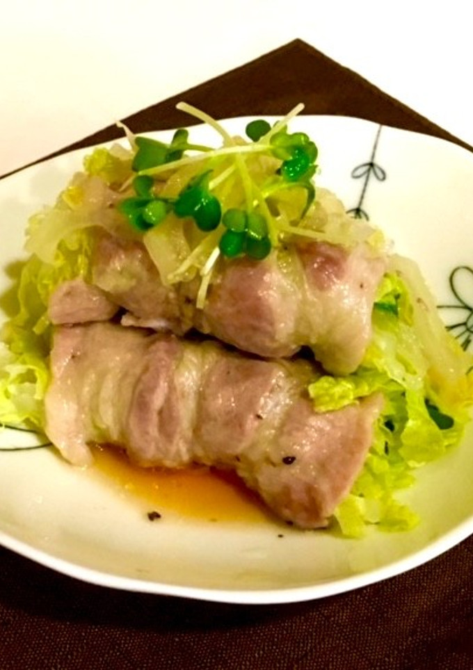 材料３つ！白菜とかいわれ大根の豚肉まき-レシピのメイン写真