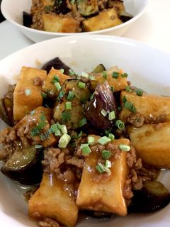 なすと厚揚げのひき肉あんかけ-レシピのメイン写真