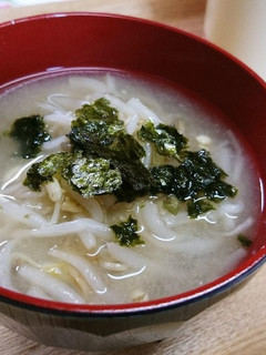 たった1分!冷凍もやしのお味噌汁-レシピのメイン写真