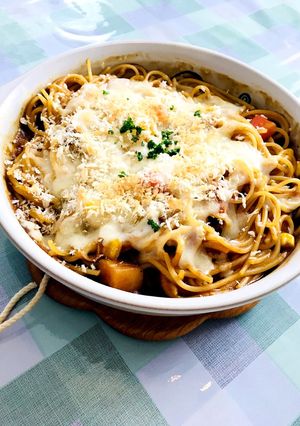 リメイク☆スパゲッティカレーグラタン-レシピのメイン写真