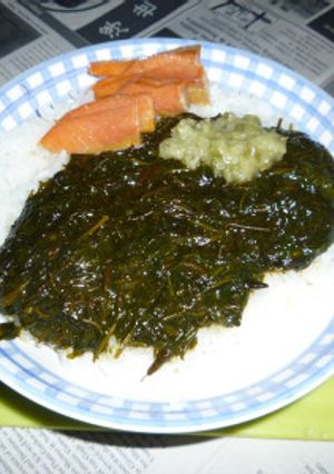 スモークサーモン＋あかもく醤油漬けの丼-レシピのメイン写真