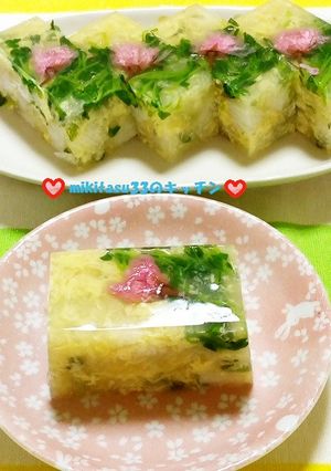 春の彩り寒天寄せ-レシピのメイン写真
