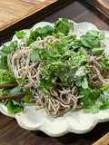 オリーブオイル パクチー塩蕎麦