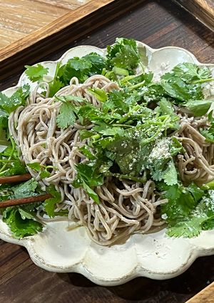 オリーブオイル パクチー塩蕎麦-レシピのメイン写真