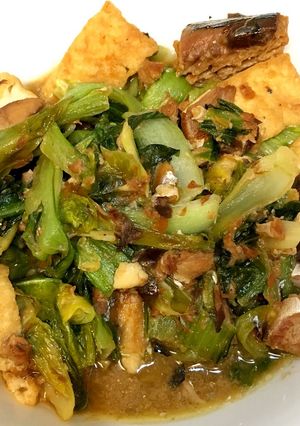 サバ缶とチンゲン菜の簡単煮-レシピのメイン写真