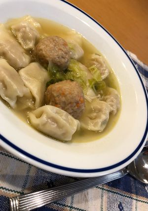 冷凍餃子のあったかスープ(*´꒳`*)-レシピのメイン写真