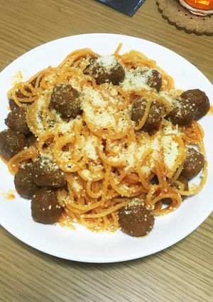 簡単！ミートボールパスタ-レシピのメイン写真