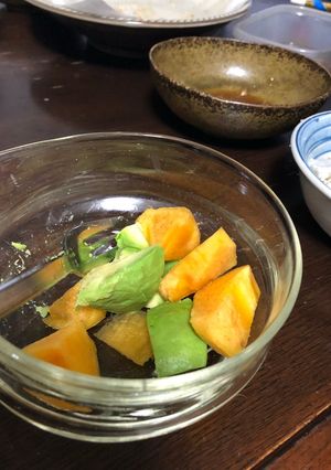 柿とアボカドのサラダ-レシピのメイン写真