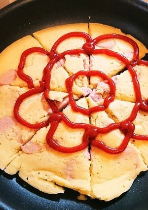 HMでアメリカンドッグ味！ホットケーキ-レシピのメイン写真