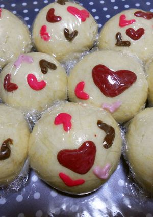 ♡バレンタインにお饅頭☺-レシピのメイン写真