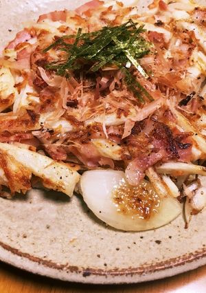 長いもとベーコンの”和風”お好み焼き風-レシピのメイン写真