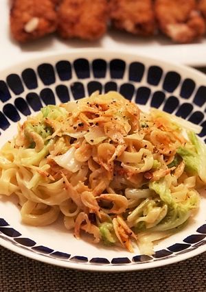 桜エビと白菜のクリームパスタ-レシピのメイン写真