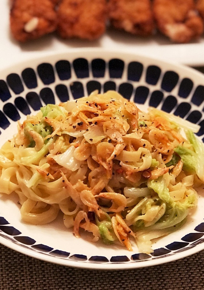 桜エビと白菜のクリームパスタ-レシピのメイン写真