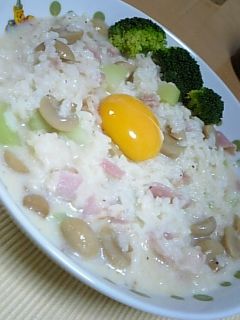 残ったご飯でクリームリゾット-レシピのメイン写真