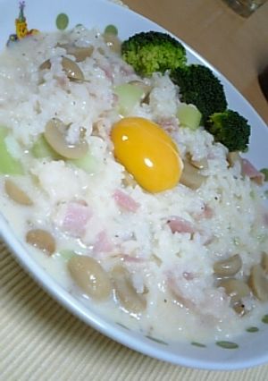 残ったご飯でクリームリゾット-レシピのメイン写真