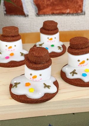雪溶けスノーマン♡雪だるま♡クッキー♡-レシピのメイン写真