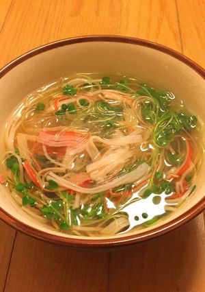 カイワレとはるさめのお吸いもの-レシピのメイン写真