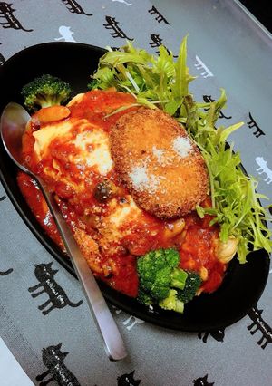 レトルトミートソースDEポム風オムライス-レシピのメイン写真