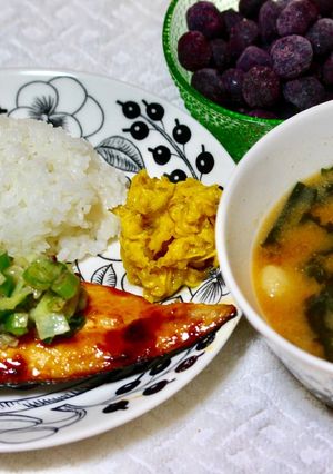 鯖の葱塩と食用菊の和食プレート-レシピのメイン写真