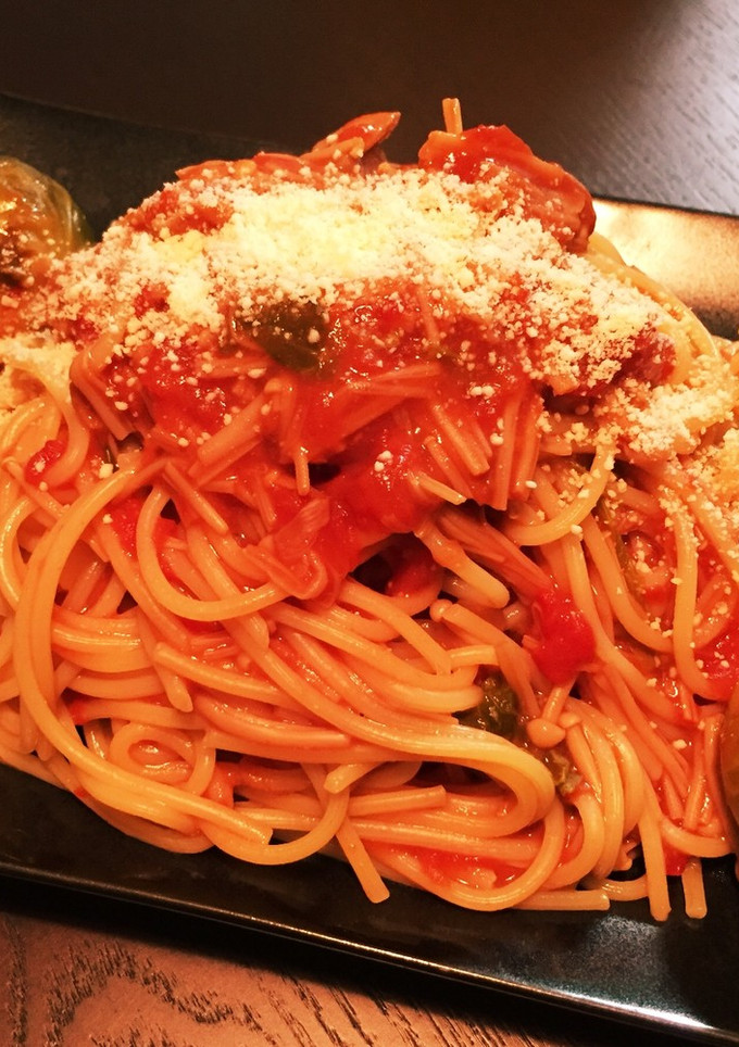 お手軽♪トマトソース で きのこパスタ-レシピのメイン写真