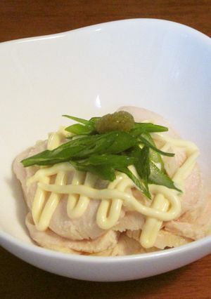 鶏むね肉と青ねぎの柚子胡椒マヨサラダ-レシピのメイン写真