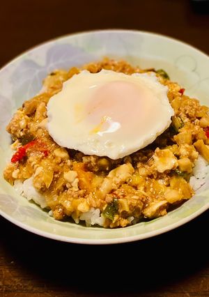 ワンボールレンジ、ガパオライス！-レシピのメイン写真