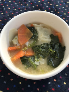 【一汁一菜】餃子の味噌汁 【幼児にも】-レシピのメイン写真