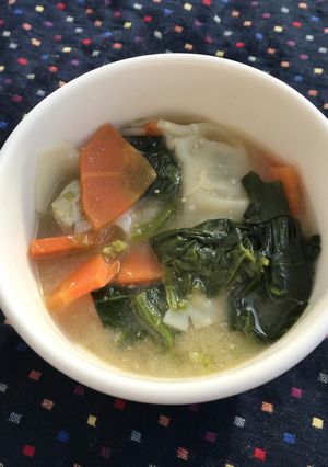 【一汁一菜】餃子の味噌汁 【幼児にも】-レシピのメイン写真