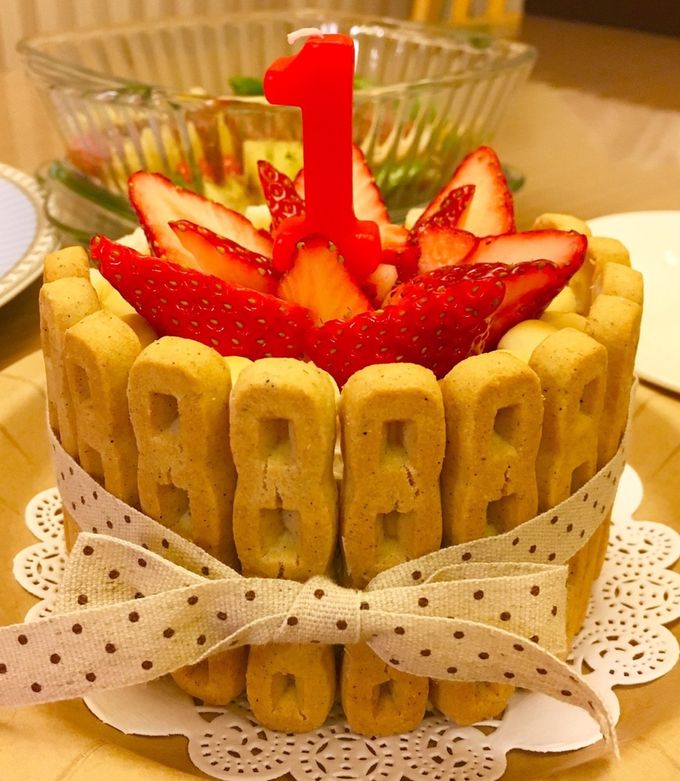 【画像付】赤ちゃん用簡単1歳誕生日ケーキ-レシピのメイン写真