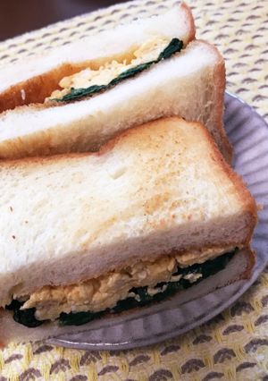 ☆たまごとほうれん草のサンドイッチ☆-レシピのメイン写真