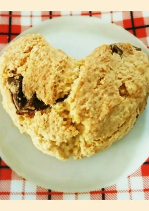 チョコいっぱいハートのスコーン-レシピのメイン写真