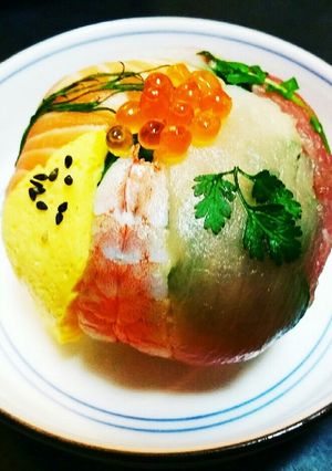 ひな祭りに、手まり寿司より大きい蹴鞠寿司-レシピのメイン写真