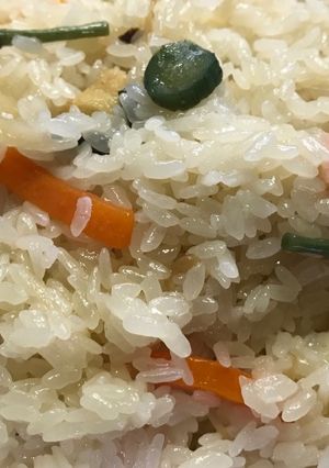 蒸し器でも意外と簡単山菜おこわ-レシピのメイン写真