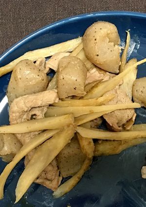 ごぼうとこんにゃくと豚肉の味噌煮-レシピのメイン写真