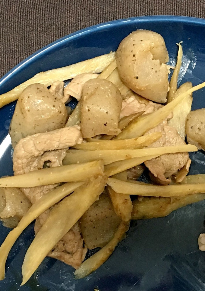 ごぼうとこんにゃくと豚肉の味噌煮-レシピのメイン写真