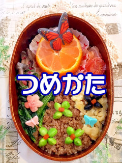 お弁当 詰め方 そぼろ弁当 鍋の具材入り-レシピのメイン写真