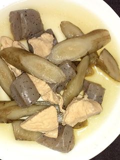 ごぼうとこんにゃくの煮物-レシピのメイン写真