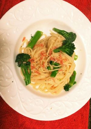 超簡単！ブロッコリーと干しエビのパスタ-レシピのメイン写真