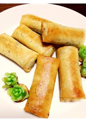 風邪予防に 薬味たっぷり春巻き-レシピのメイン写真