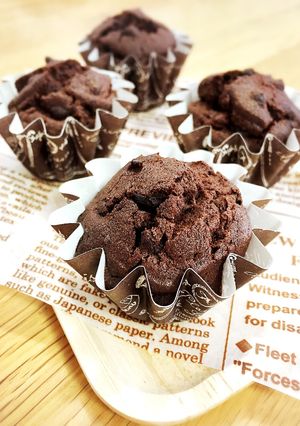 チョコチップカップケーキ(ココア)-レシピのメイン写真