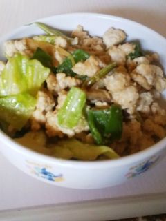 鶏ひき肉オイマヨ炒め-レシピのメイン写真