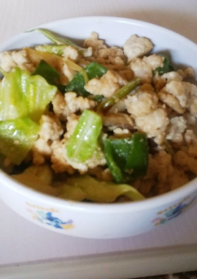 鶏ひき肉オイマヨ炒め-レシピのメイン写真