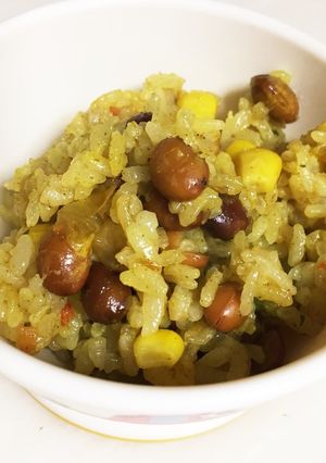 福豆でビーンズカレーピラフ-レシピのメイン写真
