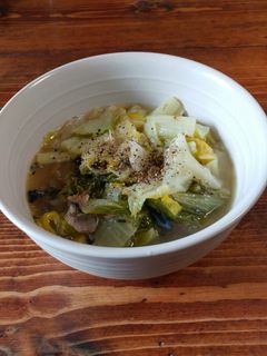 白菜とサバ水煮缶の煮もの(塩ダレ風)-レシピのメイン写真