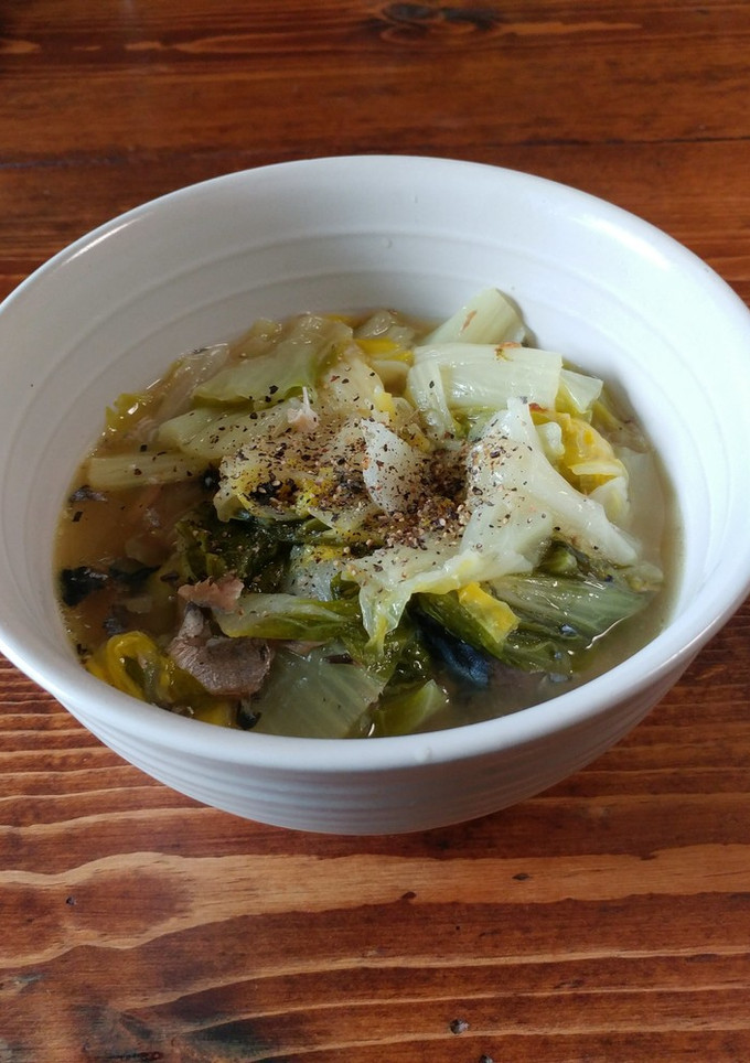 白菜とサバ水煮缶の煮もの（塩ダレ風）-レシピのメイン写真